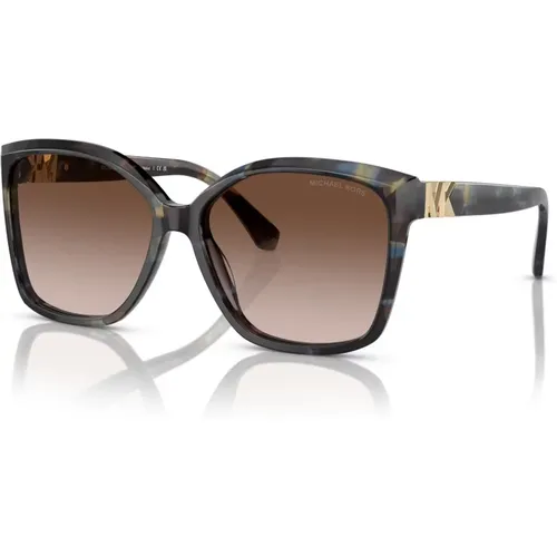 Malia Sunglasses in Pearld Blue/Brown Shaded , female, Sizes: 58 MM - Michael Kors - Modalova