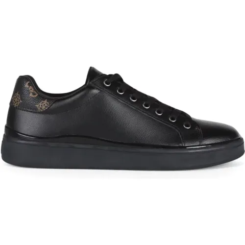 Leather Sneakers with Logo Print Insert , female, Sizes: 7 UK, 6 UK, 3 UK - Guess - Modalova