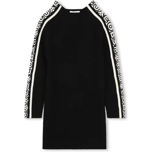 Geripptes Crew-Neck-Logo-Kleid Schwarz - Marc Jacobs - Modalova