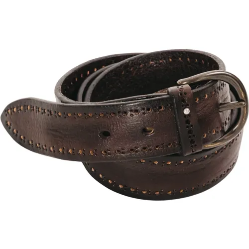 Brauner Ledergürtel Tj71Lapr06 , Herren, Größe: 2XL - The Jack Leathers - Modalova