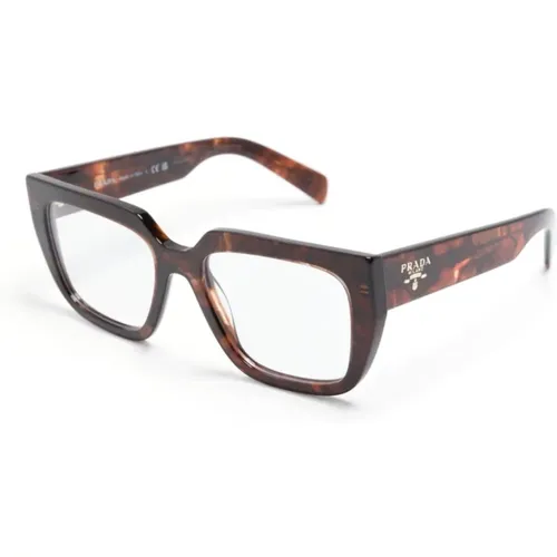 Braun/Havanna Optische Brille Stilvolles Modell , Damen, Größe: 52 MM - Prada - Modalova