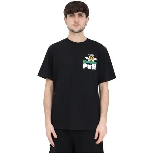 Schwarzes T-Shirt mit Logo-Print,Bedrucktes Unisex T-Shirt,T-Shirts,Grafikdruck Kurzarm Tops - Barrow - Modalova