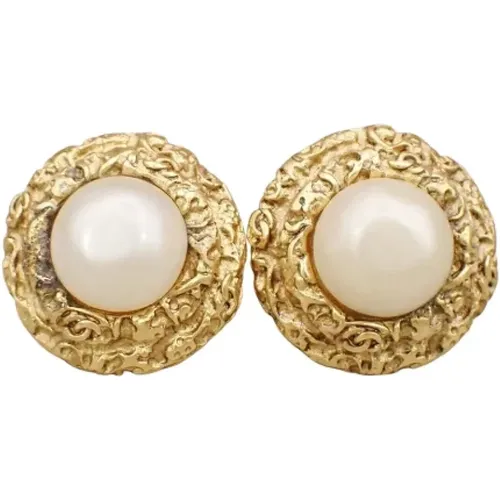 Pre-owned Metal earrings , female, Sizes: ONE SIZE - Chanel Vintage - Modalova