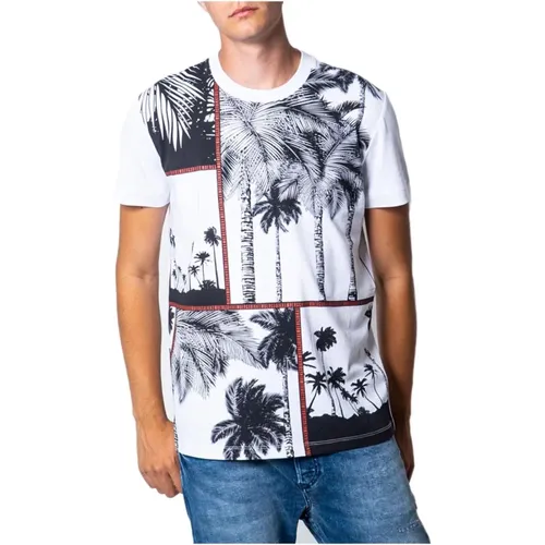 Herren Print T-Shirt , Herren, Größe: 2XL - Bikkembergs - Modalova