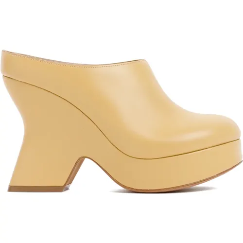 Light Brown Wedge Ankle Boots , female, Sizes: 3 UK - Loewe - Modalova
