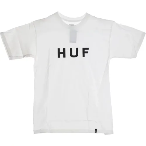 Essentials Logo T-Shirt Weiß/Schwarz - HUF - Modalova