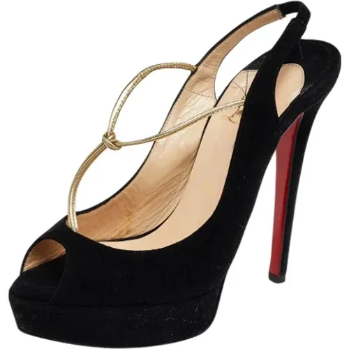 Pre-owned Suede heels , female, Sizes: 3 1/2 UK - Christian Louboutin Pre-owned - Modalova