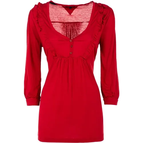 Rote Langarmbluse Caroline Top - Tommy Hilfiger - Modalova