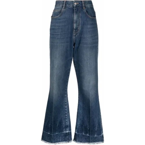 Vintage Denim Crop Flare Jeans , Damen, Größe: W25 - Stella Mccartney - Modalova