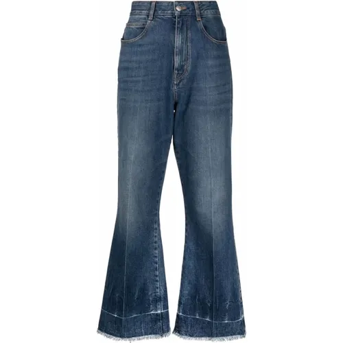 Vintage Denim Crop Flare Jeans , Damen, Größe: W26 - Stella Mccartney - Modalova