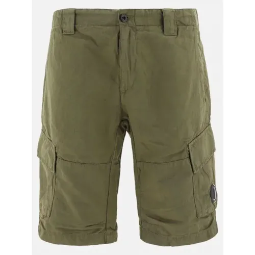 Cargo Shorts in Cotton Linen Blend , male, Sizes: S, XS, 2XL, XL, L - C.P. Company - Modalova