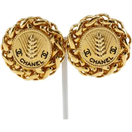 Pre-owned Metal earrings , female, Sizes: ONE SIZE - Chanel Vintage - Modalova