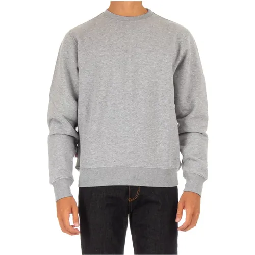 Grey Cotton Logo Sweater , male, Sizes: S, L, 2XL, M, XL - Autry - Modalova