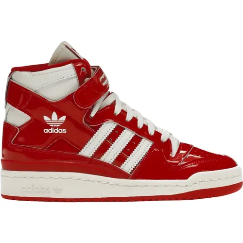 Limitierte Auflage Hoch Patent Rot Weiß Sneakers , Herren, Größe: 36 EU - Adidas - Modalova