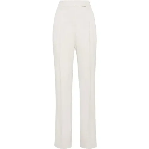Ivory Trousers Aw24 Women's Fashion , female, Sizes: XS, M, 2XS, S - BRUNELLO CUCINELLI - Modalova