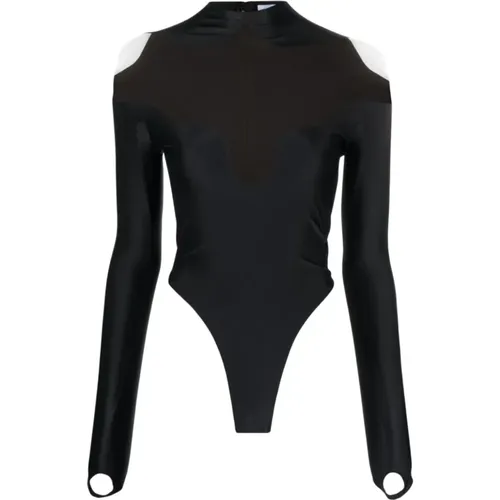 Nude Halter Neck Bodysuit , female, Sizes: M, XS, S - Mugler - Modalova