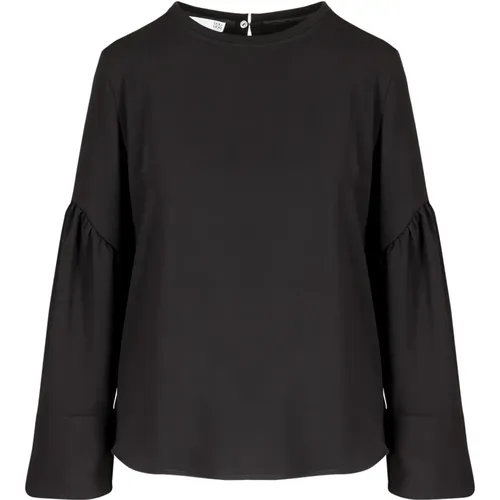 Cady Round Neck Long Sleeve Shirt , female, Sizes: L, S, M - Douuod Woman - Modalova