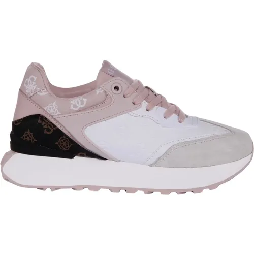 Luchia Platform Sneakers White Pink , female, Sizes: 5 UK, 4 UK - Guess - Modalova