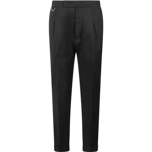 Riviera Elastic Tropical Wool Trousers , male, Sizes: W31, W32, W33 - Low Brand - Modalova