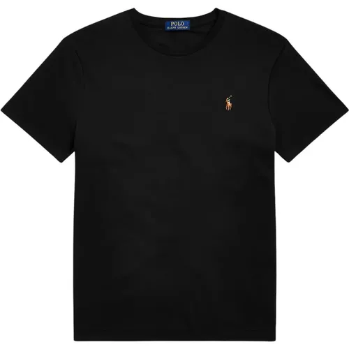 Schwarzes Baumwolle Regular Fit T-Shirt - Polo Ralph Lauren - Modalova