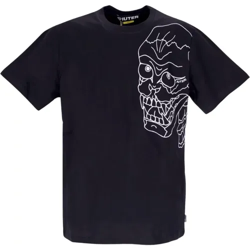 Schwarzes/grau Skull Tee Kurzarm T-shirt - IUTER - Modalova