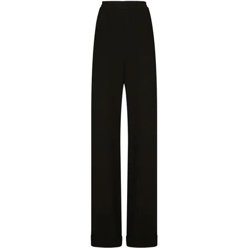 Elastic Waist Trousers , female, Sizes: XS, L - Dolce & Gabbana - Modalova