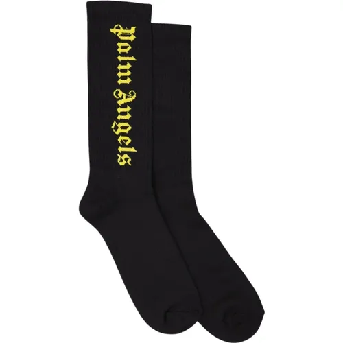 Logo Long Socks , male, Sizes: L/XL, S/M - Palm Angels - Modalova