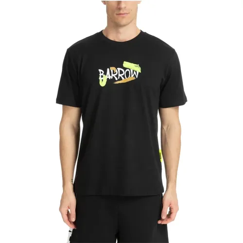 Gemustertes Logo T-Shirt , Herren, Größe: XL - Barrow - Modalova