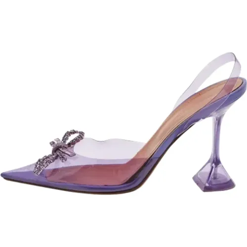 Pre-owned Fabric heels , female, Sizes: 6 UK - Amina Muaddi Pre-owned - Modalova