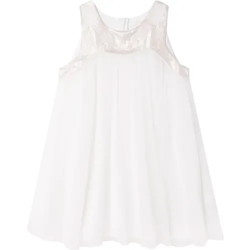 Mädchenkleid Weiß Regular Fit - Chloé - Modalova