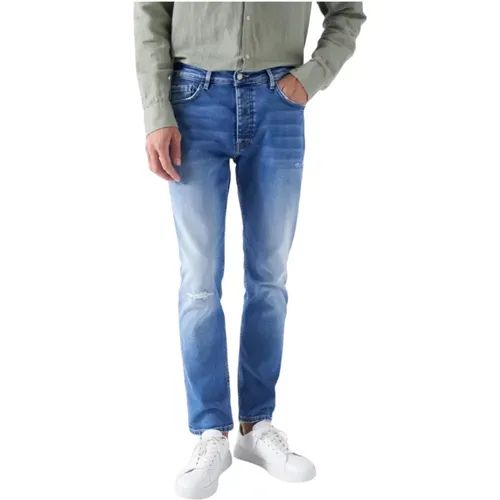 Slim-fit Jeans , Herren, Größe: W33 L30 - Salsa - Modalova