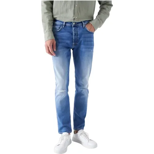 Slim-fit Jeans , male, Sizes: W36 L30, W31 L30, W34 L30, W32 L30, W30 L30, W29 L30, W33 L30 - Salsa - Modalova