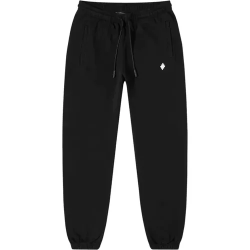 Cross Relax Sweatpants Schwarz Weiß , Herren, Größe: L - Marcelo Burlon - Modalova