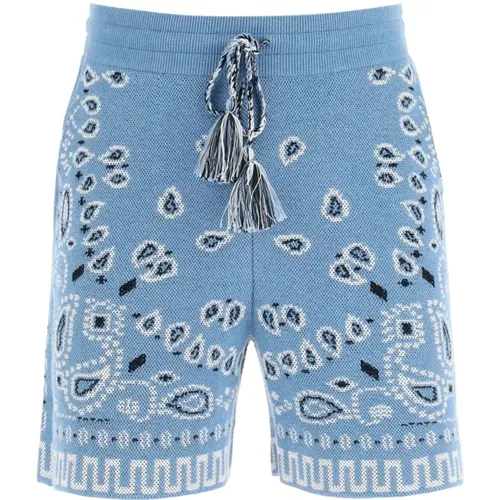 Bermuda Shorts mit Bandana-Muster und elastischem Bund - Alanui - Modalova