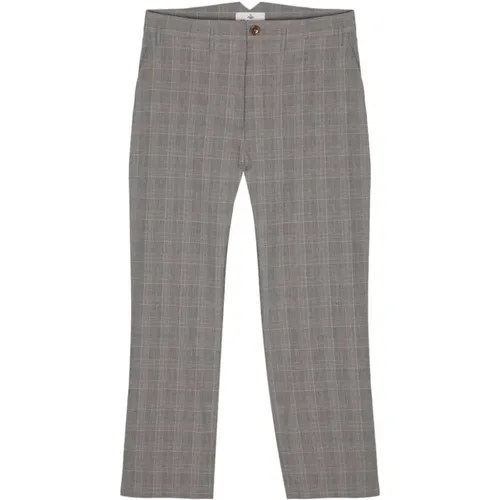 Check Pattern Cropped Trousers , male, Sizes: S - Vivienne Westwood - Modalova