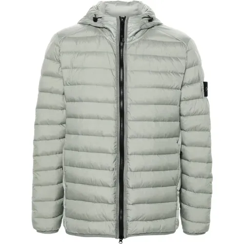 Grey Winter Coats , male, Sizes: L, S - Stone Island - Modalova