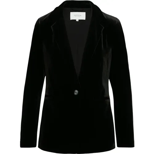 Stylischer Blazer mit Reverskragen , Damen, Größe: L - comma - Modalova