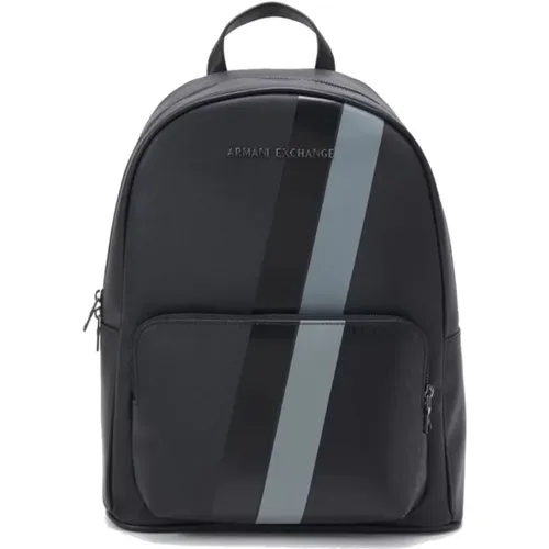 Schwarzer Rucksack aus Kunstleder - Armani Exchange - Modalova