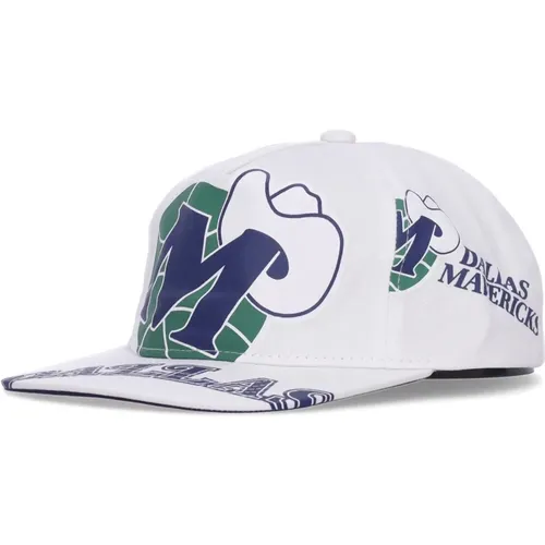 NBA Dallas Mavericks Flat Visor Cap , male, Sizes: ONE SIZE - Mitchell & Ness - Modalova