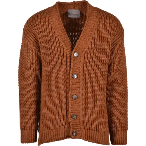 Stylischer Cardigan mit Wollmischung , Herren, Größe: XL - Gianni Lupo - Modalova