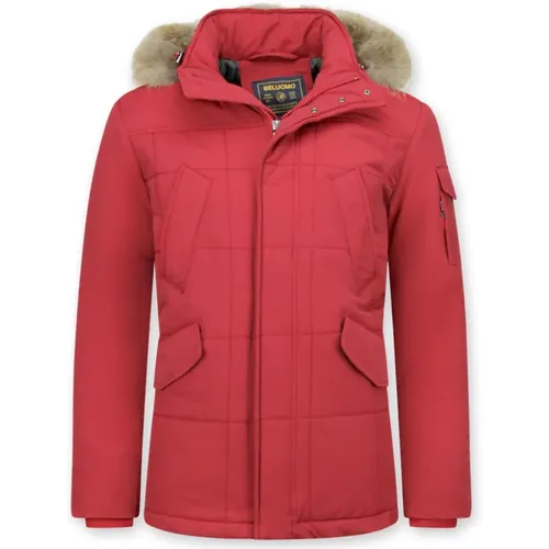 Windproof Coat - Small Fur Collar Parka Men - 5192R , male, Sizes: M, S, L, XL - Matogla - Modalova