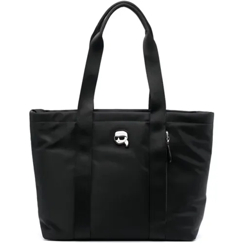 Ikonik Zip-Top Tote Bag , female, Sizes: ONE SIZE - Karl Lagerfeld - Modalova