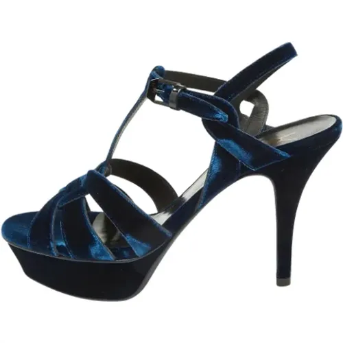 Pre-owned Velvet sandals , female, Sizes: 5 UK - Yves Saint Laurent Vintage - Modalova