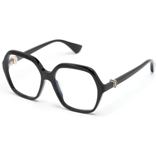 Schwarze Optische Brille für den Alltag , Damen, Größe: 57 MM - Cartier - Modalova