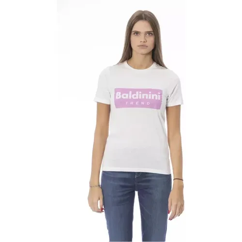 T-Shirt mit Grafikdruck , Damen, Größe: XS - Baldinini - Modalova