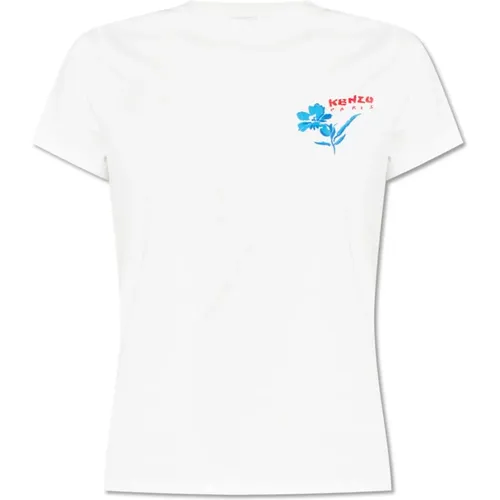 T-Shirt mit Logo , Damen, Größe: S - Kenzo - Modalova