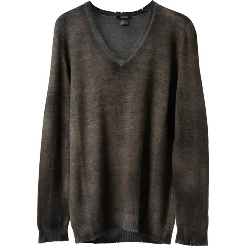 Iconic Cashmere V-Neck Sweater , male, Sizes: XL, M, 2XL, S, L - Avant Toi - Modalova