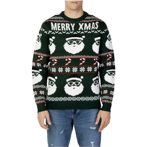 Mens Santa Crew Knit Sweater , male, Sizes: S, M, XS - Only & Sons - Modalova