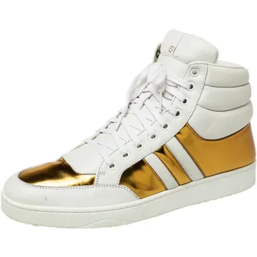 Pre-owned Leather sneakers , female, Sizes: 10 1/2 UK - Gucci Vintage - Modalova