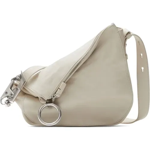 Leather Slouch Bag , female, Sizes: ONE SIZE - Burberry - Modalova